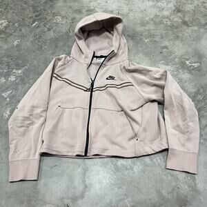 Nike Sportswear Tech Fleece Windrunner Women's Zip Hoodie Pink Size M CW4298-602